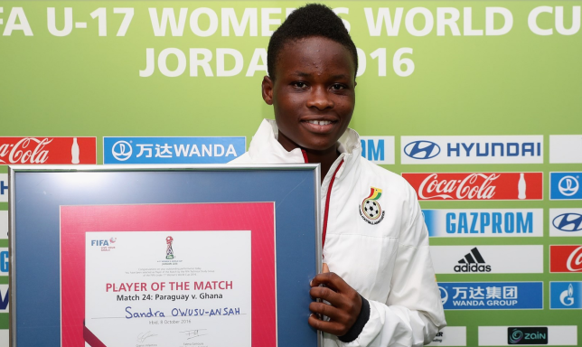 Ghana's Under-17 female football team captain, Sandra Owusu-Ansah Ghana's Under-17 female football team captain, Sandra Owusu-Ansah